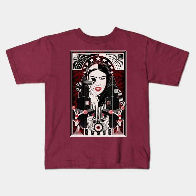 Sister Mary Stares Down the Devil Kids T-Shirt by SunGraphicsLab